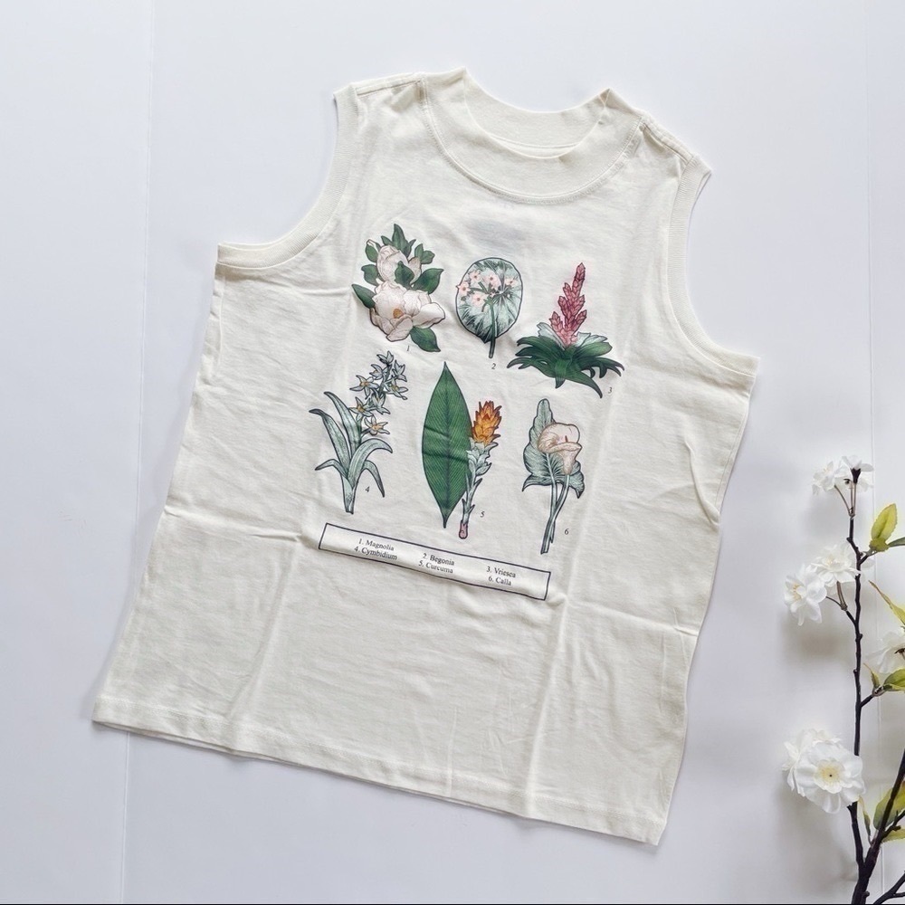 NEW Target 33 Revolutions Plants Tank Top Cream XS - Picture 4 of 6